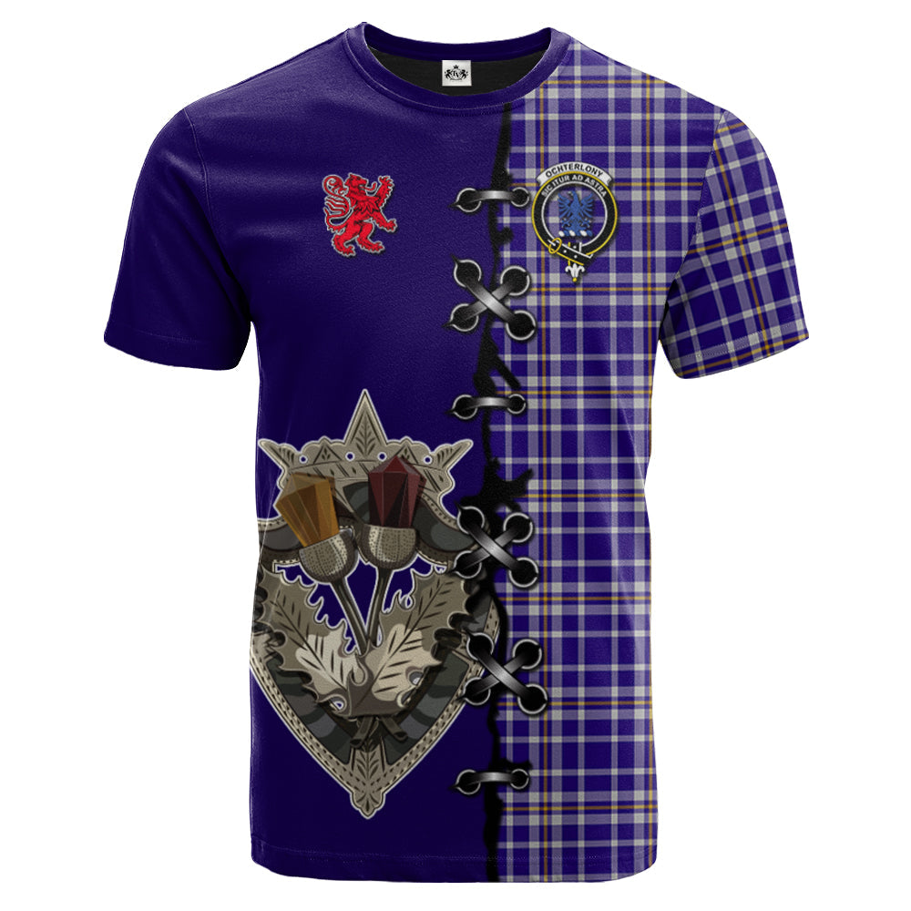scottish-ochterlony-clan-crest-tartan-lion-rampant-and-celtic-thistle-t-shirt