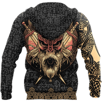 Viking Clothing Odins Skull Hoodie RLT12 - Wonder Print Shop