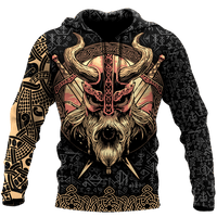 Viking Clothing Odins Skull Hoodie RLT12 - Wonder Print Shop