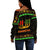 Wonder Print Shop Sweater - Kwanzaa Christmas Women Off shoulder - Wonder Print Shop