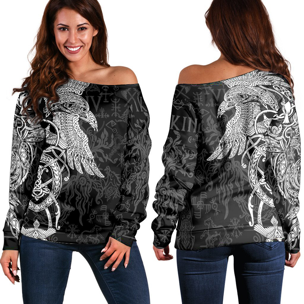 Viking Off Shoulder Sweater - Special Raven Tattoo RLT12 - Wonder Print Shop