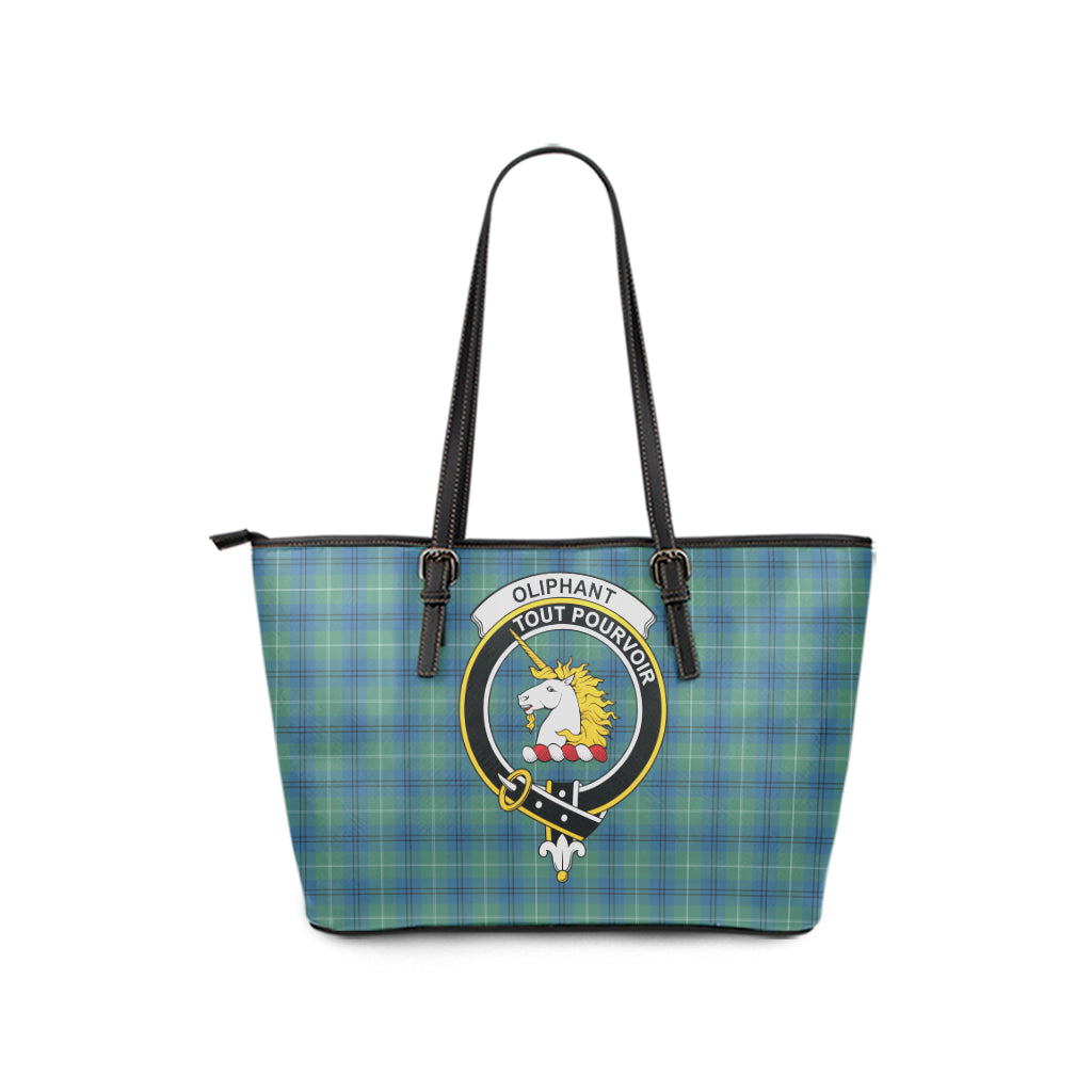 scottish-oliphant-ancient-clan-crest-tartan-leather-tote-bags