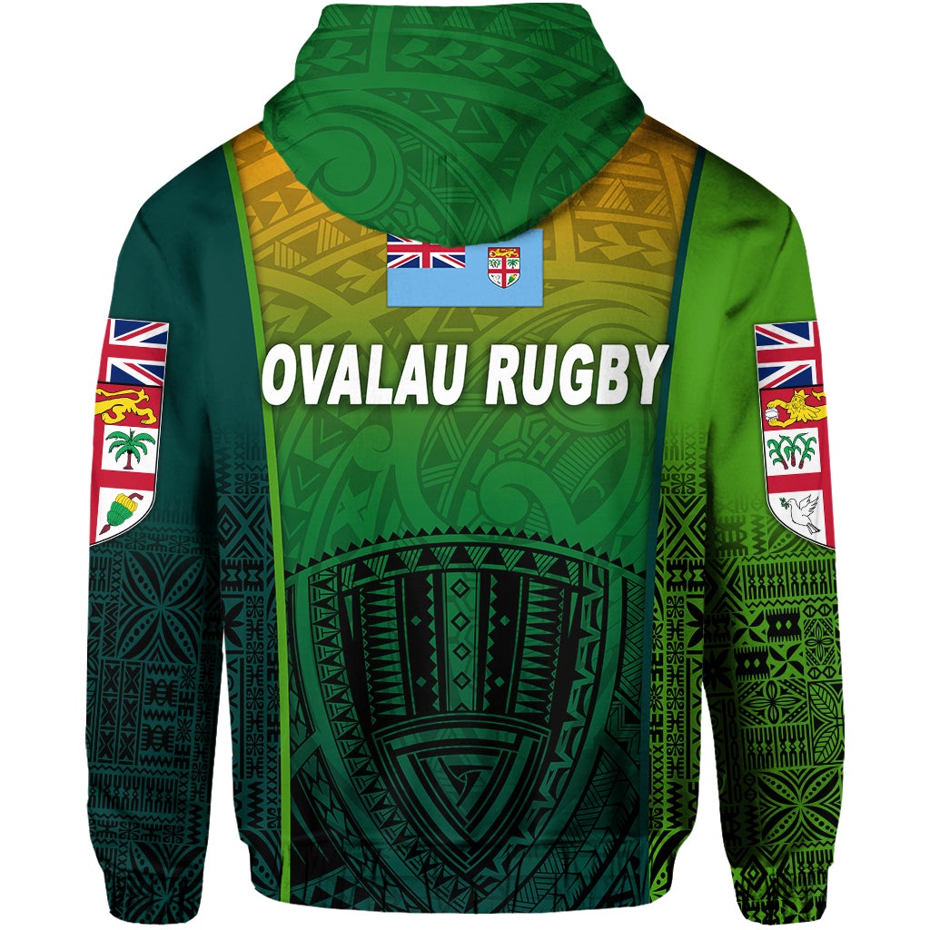 Fiji Ovalau Rugby Hoodie Light Green Style LT8 - Wonder Print Shop