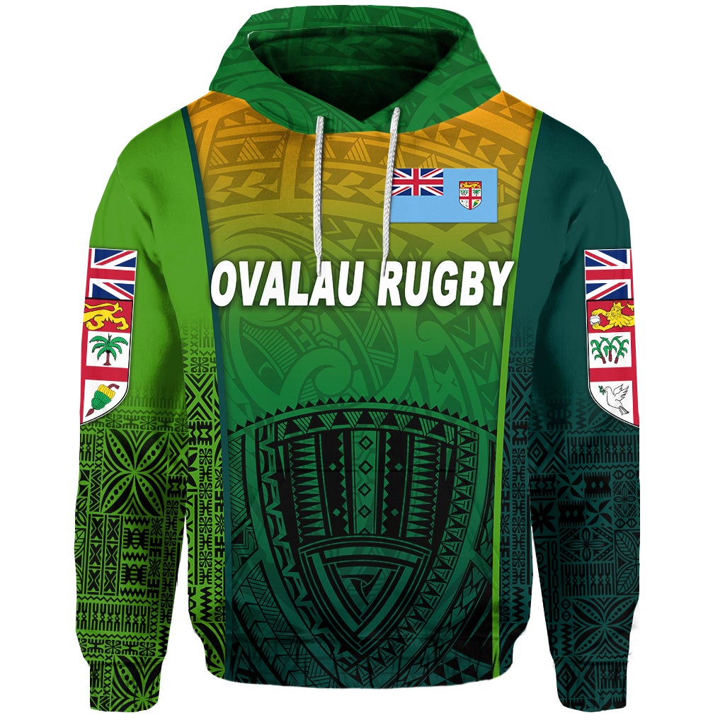 Fiji Ovalau Rugby Hoodie Light Green Style LT8 - Wonder Print Shop