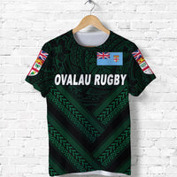 Custom Fiji Ovalau Rugby T Shirt Dark Green Style, Custom Text And Number LT8 - Wonder Print Shop