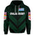 Custom Fiji Ovalau Rugby Zip Hoodie Dark Green Style, Custom Text And Number LT8 - Wonder Print Shop