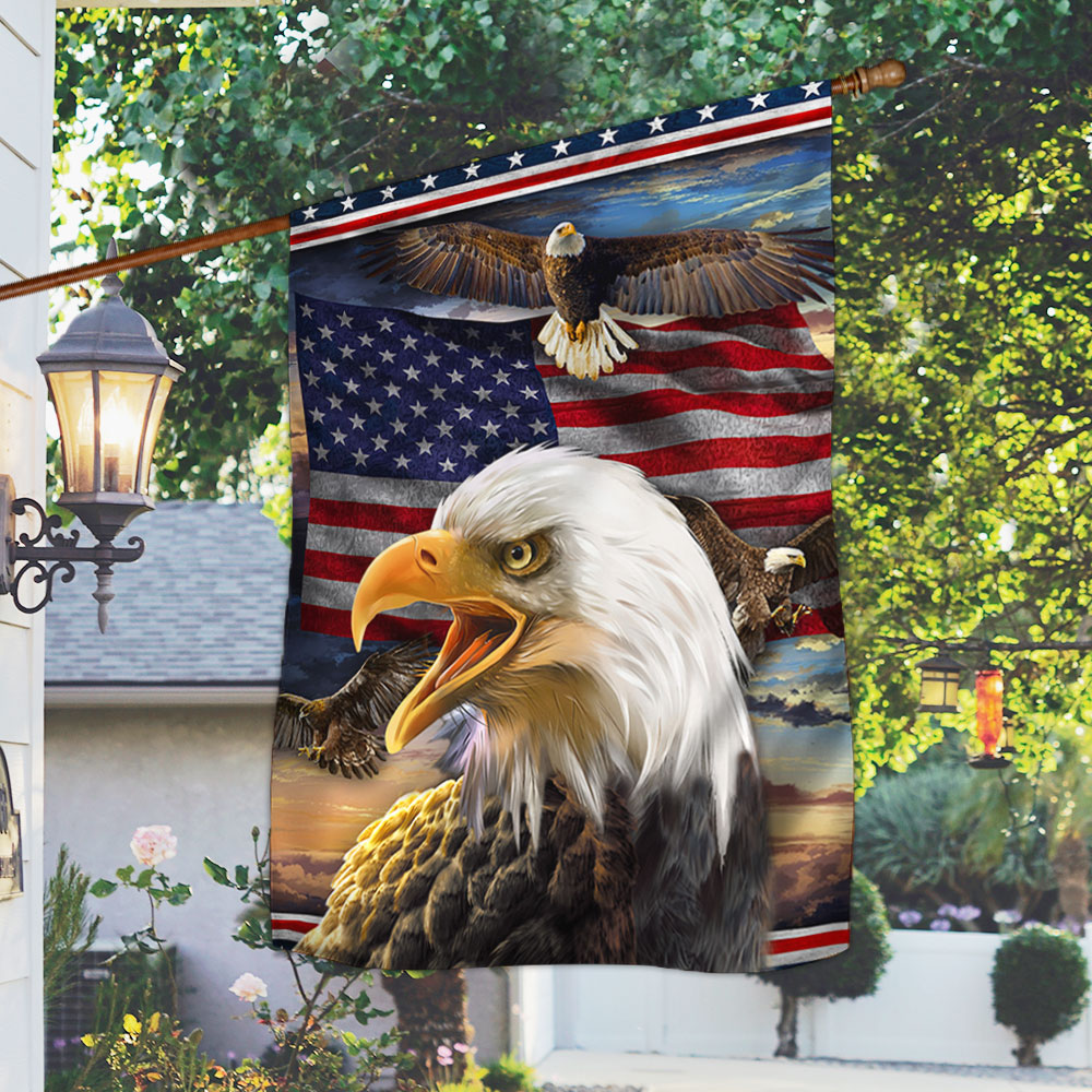 Eagle American Patriotic Garden Flag - Wonder Print Shop