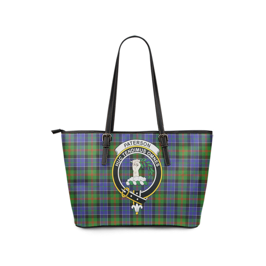 scottish-paterson-clan-crest-tartan-leather-tote-bags