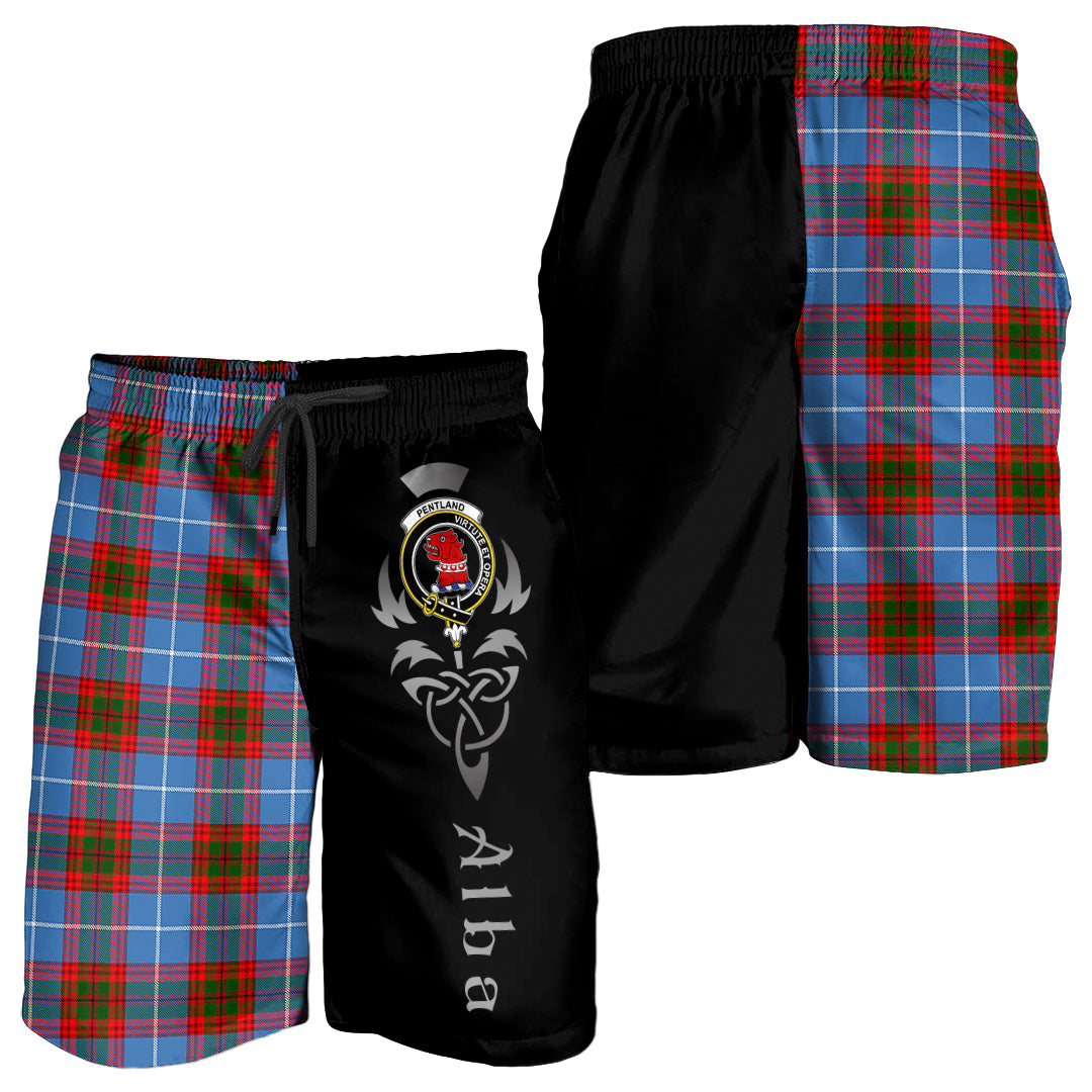 scottish-pentland-clan-crest-alba-celtic-tartan-men-shorts