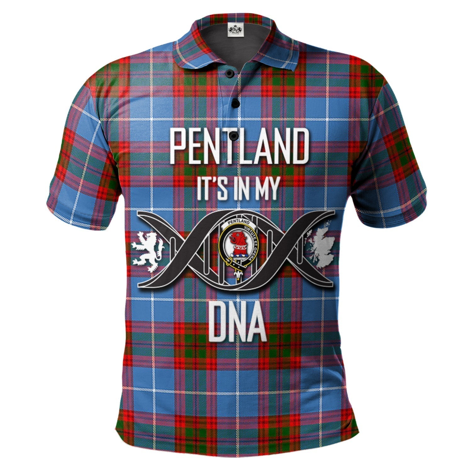 scottish-pentland-clan-dna-in-me-crest-tartan-polo-shirt
