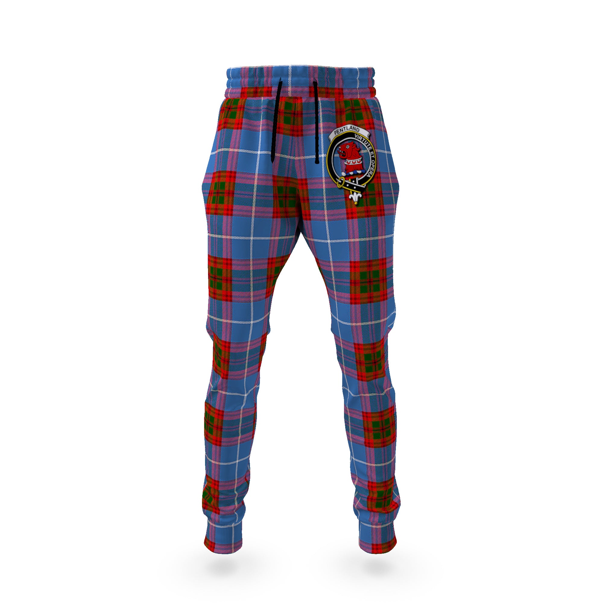 scottish-pentland-clan-crest-tartan-jogger-pants
