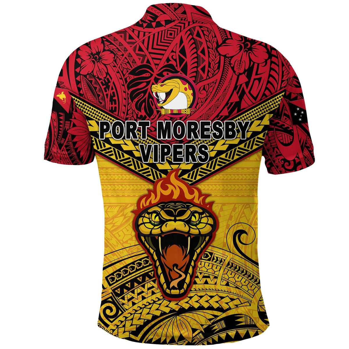 Papua New Guinea Port Moresby Vipers Polo Shirt Rugby Original Style Red LT8 - Wonder Print Shop