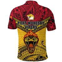 Papua New Guinea Port Moresby Vipers Polo Shirt Rugby Original Style Red LT8 - Wonder Print Shop