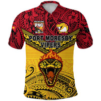 Papua New Guinea Port Moresby Vipers Polo Shirt Rugby Original Style Red LT8 - Wonder Print Shop