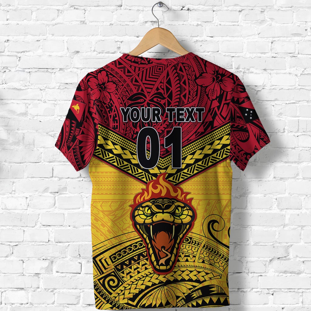 Custom Papua New Guinea Port Moresby Vipers T Shirt Rugby Original Style Red, Custom Text And Number LT8 - Wonder Print Shop