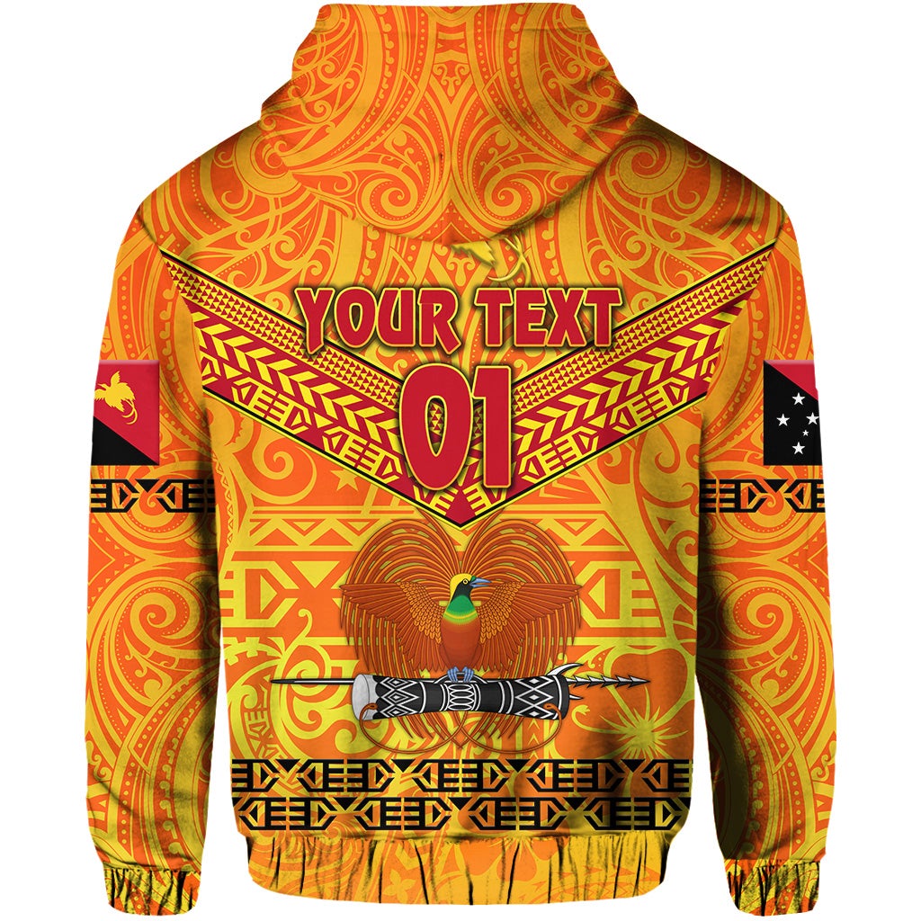 Custom Papua New Guinea Kumuls Zip Hoodie Simple Style Yellow Vibes LT8 - Wonder Print Shop