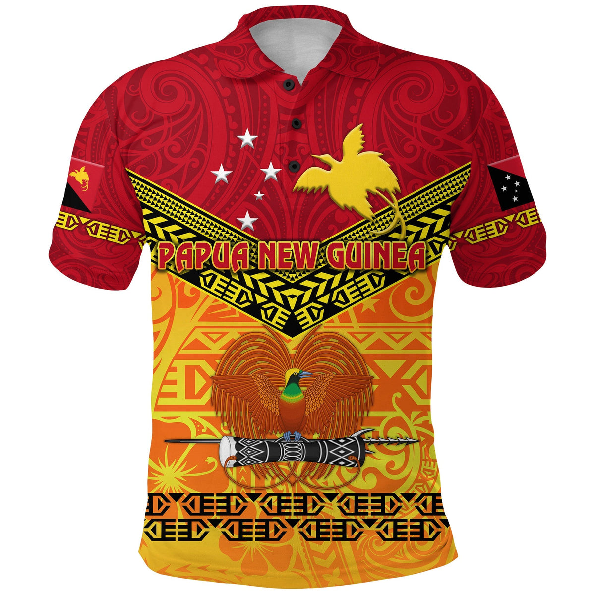 Papua New Guinea Kumuls Polo Shirt Simple Style Red Vibes LT8 - Wonder Print Shop
