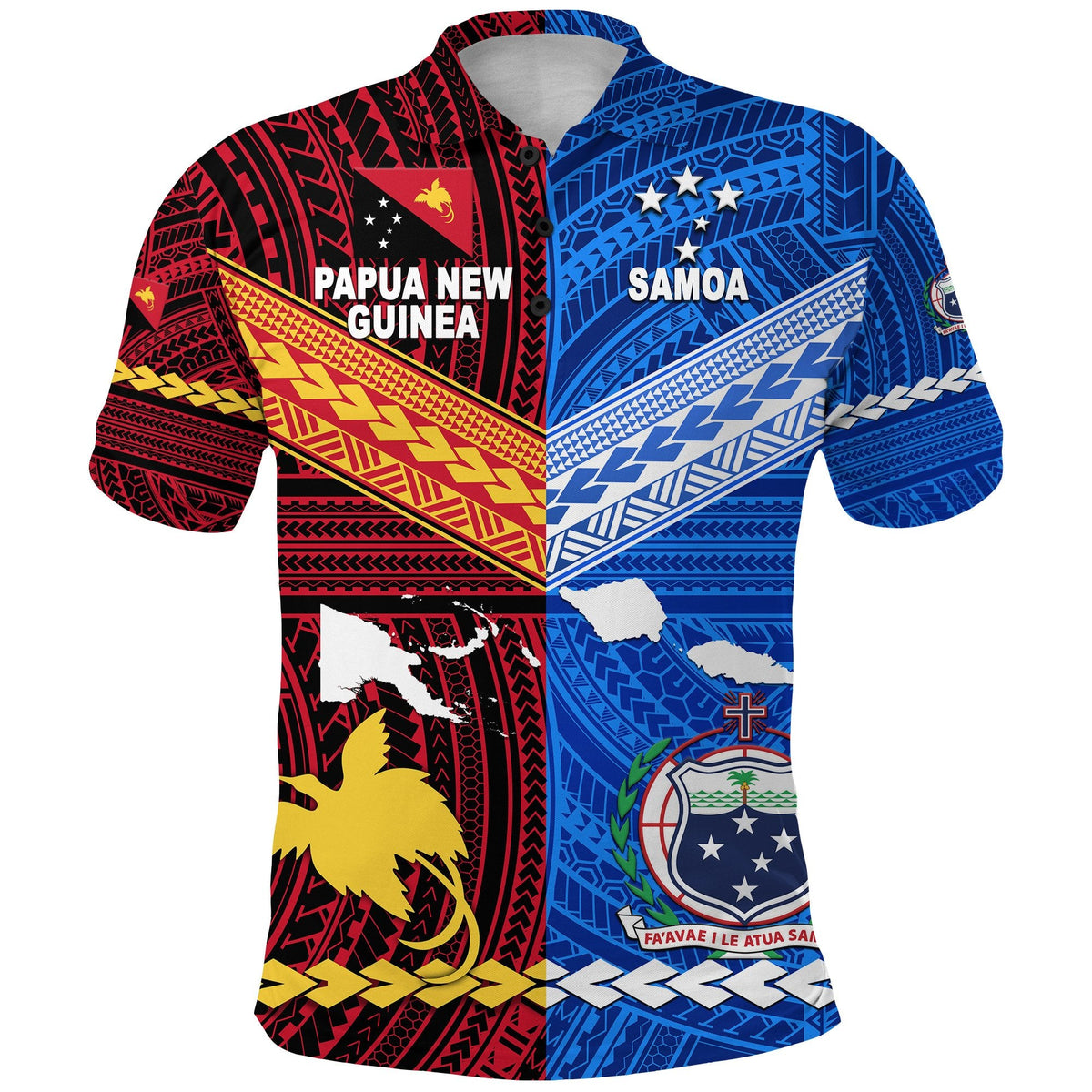 Papua New Guinea Samoa Polo Shirt Together LT8 - Wonder Print Shop