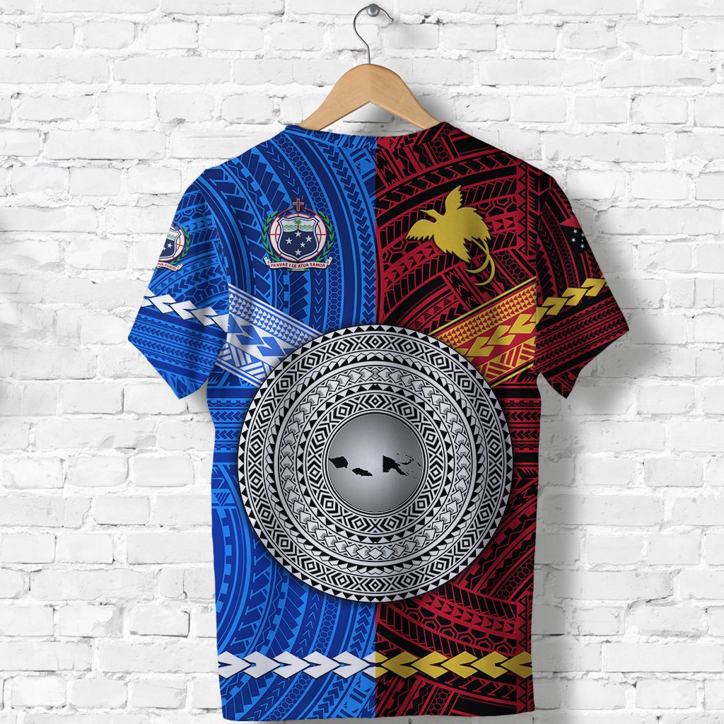 Papua New Guinea and Samoa Together T Shirt Lt8 - Wonder Print Shop