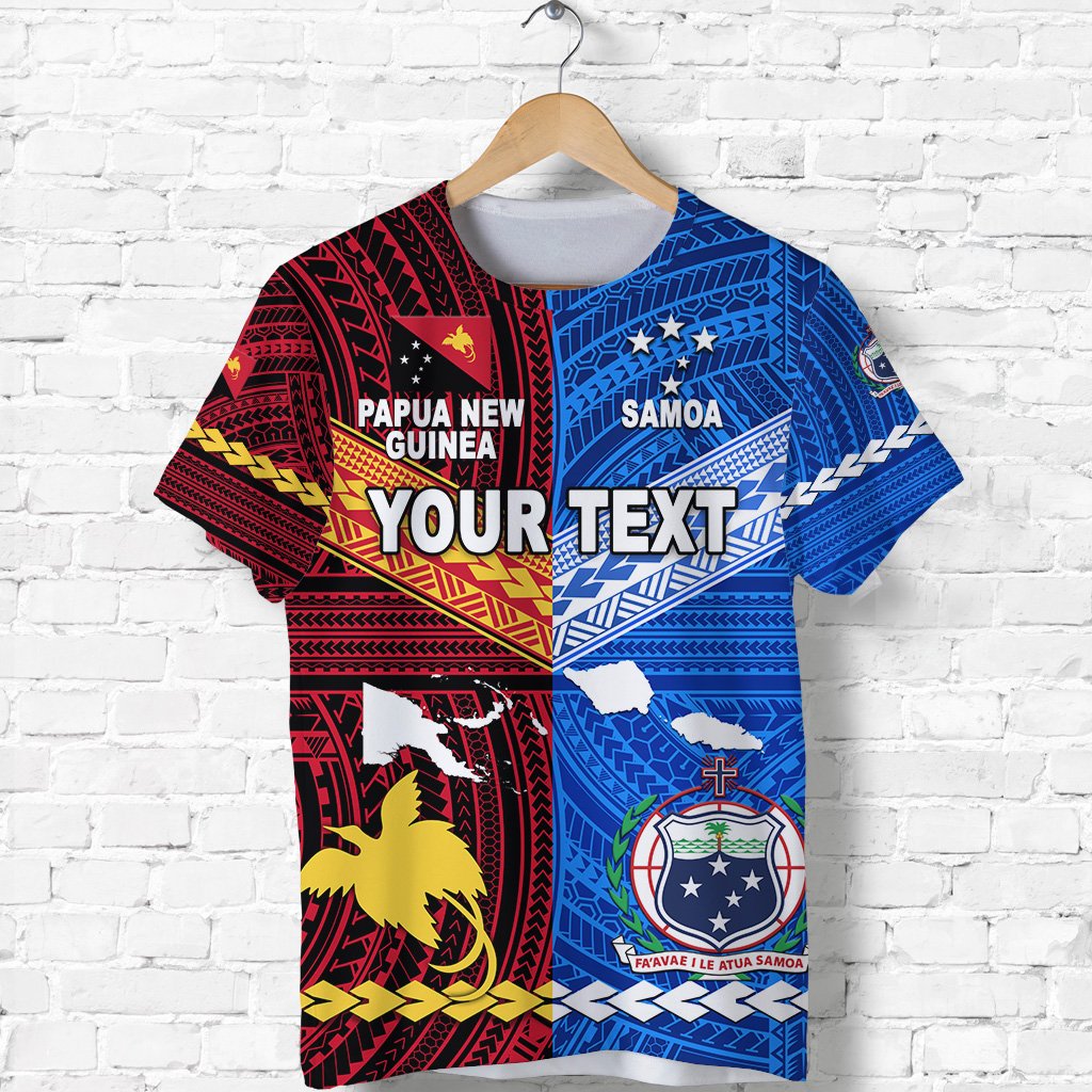 Custom Papua New Guinea And Samoa Together T Shirt LT8 - Wonder Print Shop