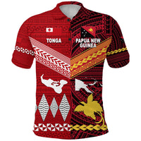 Papua New Guinea Tonga Polo Shirt Polynesian Together Bright Red LT8 - Wonder Print Shop