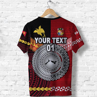 Custom Papua New Guinea And Tonga T Shirt Polynesian Together Red, Custom Text And Number LT8 - Wonder Print Shop