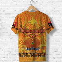 Papua New Guinea Kumuls T Shirt Simple Style Yellow Vibes LT8 - Wonder Print Shop