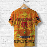 Custom Papua New Guinea Kumuls T Shirt Simple Style Yellow Vibes LT8 - Wonder Print Shop