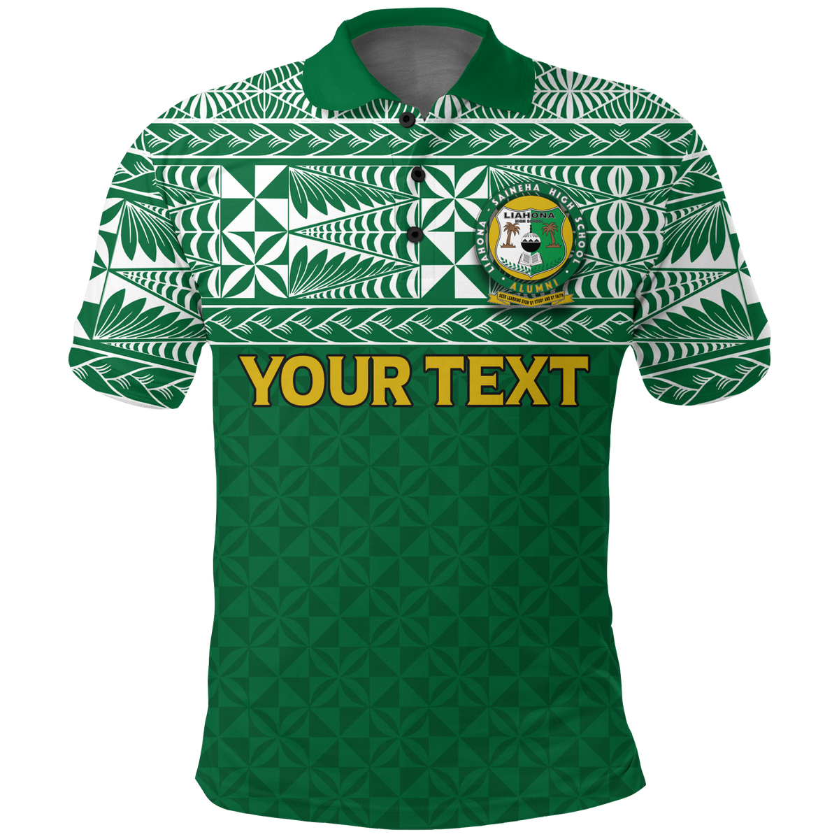 Custom Liahona Tonga Polo Shirt Tongan Pattern LT12 - Wonder Print Shop