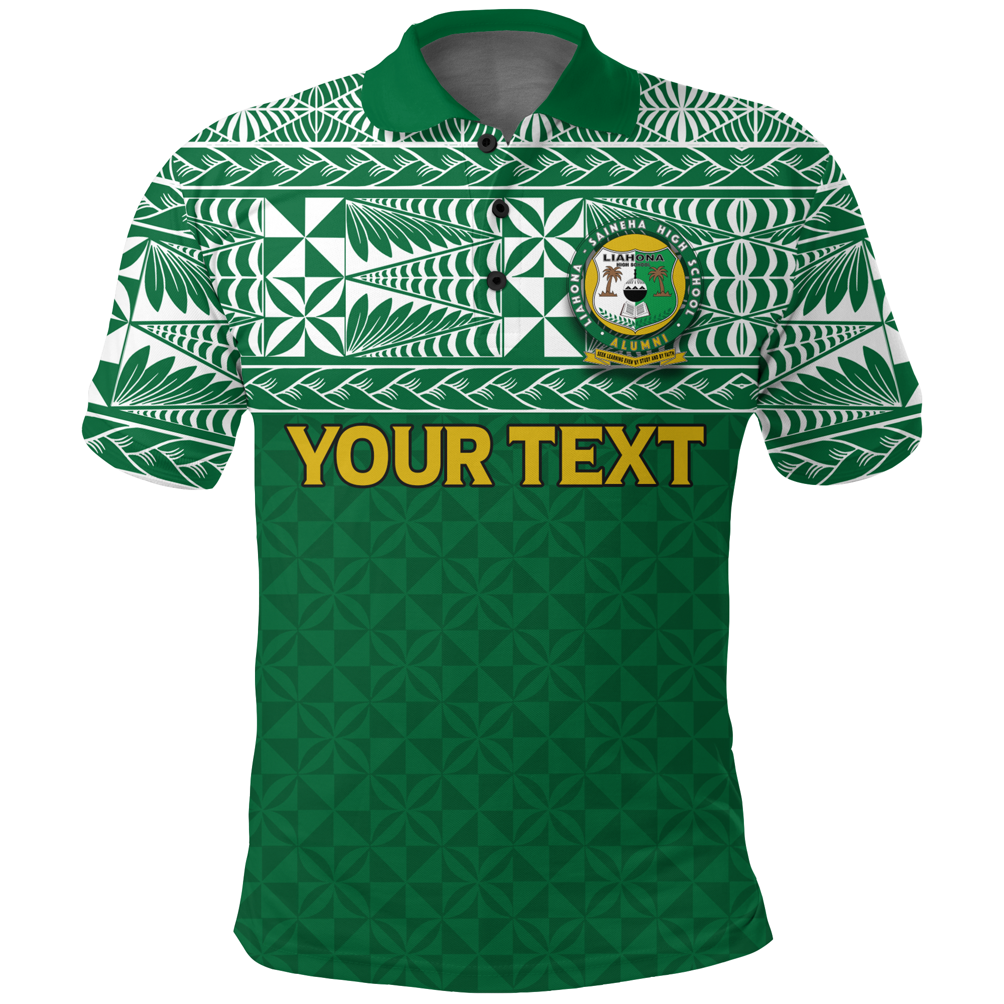 Custom Liahona Tonga Polo Shirt Tongan Pattern LT12 - Wonder Print Shop