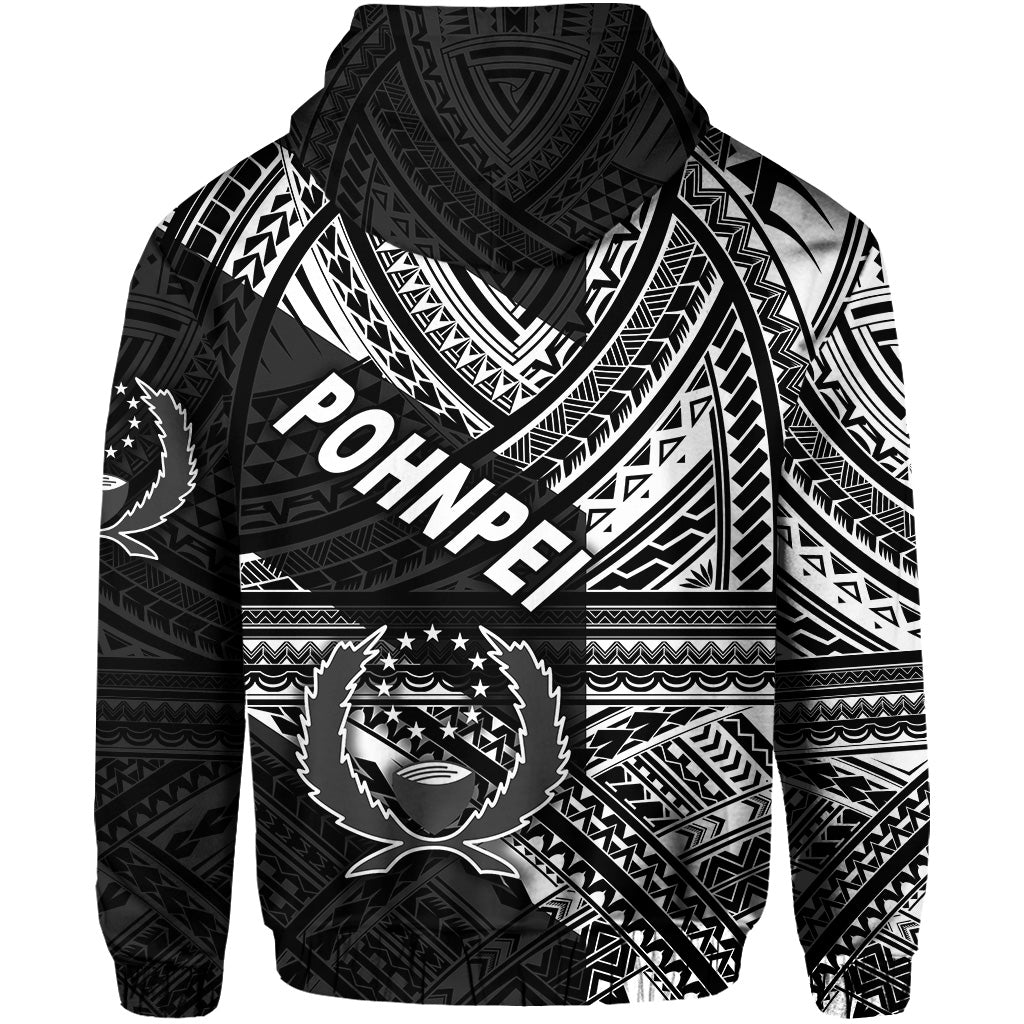 FSM Pohnpei Zip Hoodie Original Style Black LT8 - Wonder Print Shop