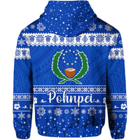 FSM Pohnpei Christmas Zip Hoodie Simple Style LT8 - Wonder Print Shop