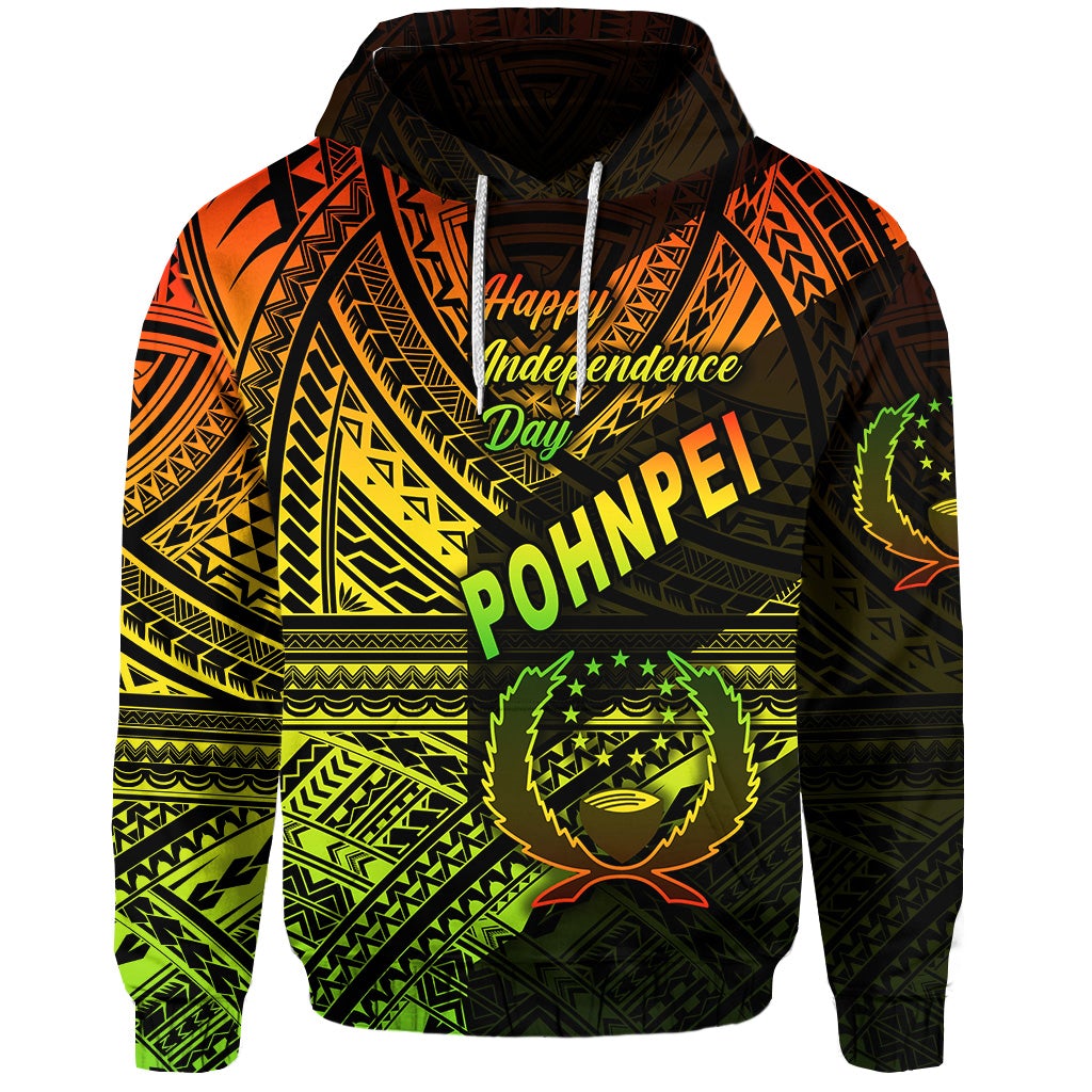 Custom FSM Pohnpei Hoodie Happy Independence Day Original Vibes Reggae LT8 - Wonder Print Shop