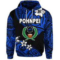 FSM Pohnpei Hoodie Unique Vibes Blue LT8 - Wonder Print Shop