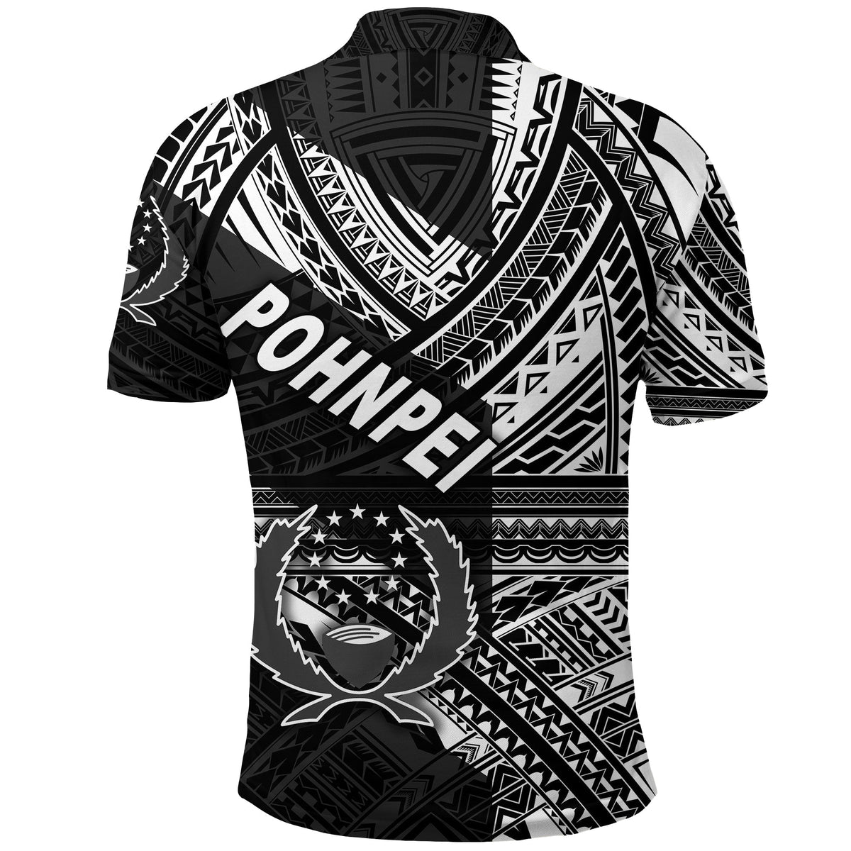 FSM Pohnpei Polo Shirt Original Style Black LT8 - Wonder Print Shop