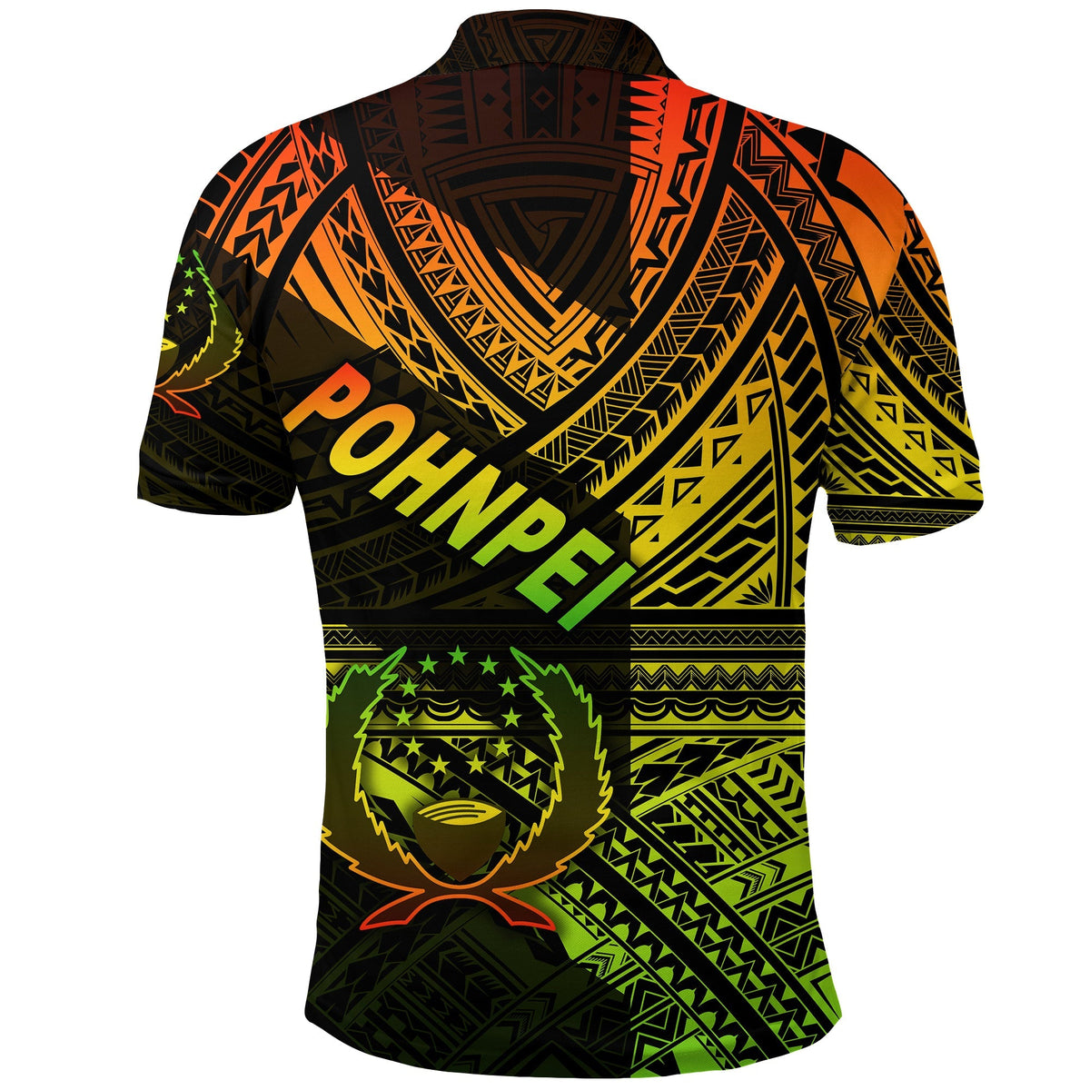 FSM Pohnpei Polo Shirt Original Style Reggae LT8 - Wonder Print Shop