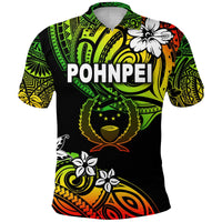 Custom FSM Pohnpei Polo Shirt Unique Vibes Reggae LT8 - Wonder Print Shop