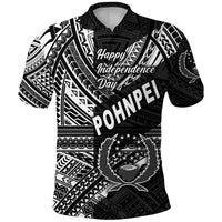 FSM Pohnpei Polo Shirt Happy Independence Day Original Vibes Black LT8 - Wonder Print Shop
