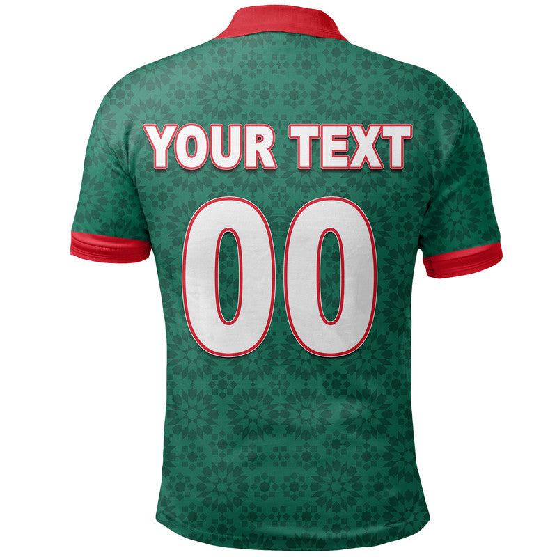 (Custom And Number) Morocco Soccer Polo Shirt World Cup Champions Green Style LT6 - Wonder Print Shop