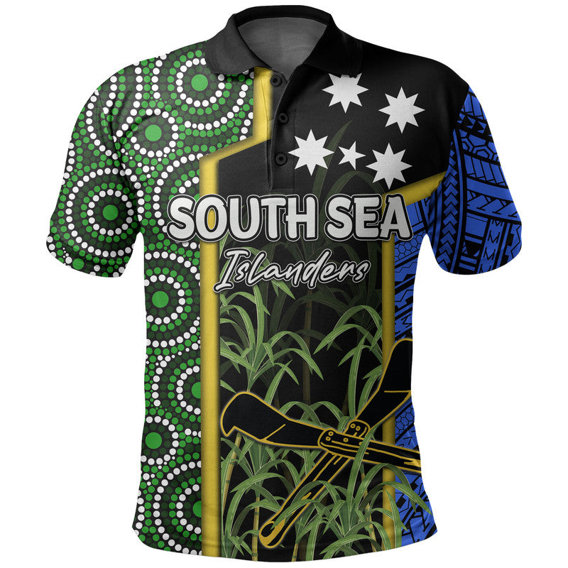 Custom South Sea Islanders Flag Style Polo Shirt Kanaka LT6 - Wonder Print Shop