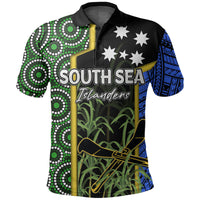 Custom South Sea Islanders Flag Style Polo Shirt Kanaka LT6 - Wonder Print Shop