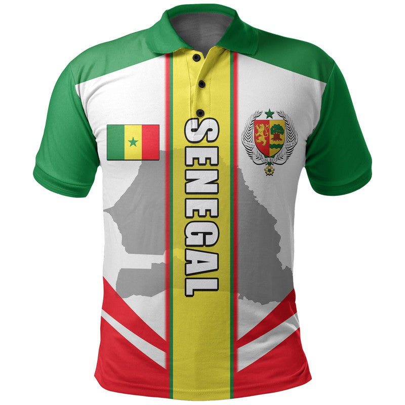 Custom Senegal Polo Shirt Simple Vibe LT6 - Wonder Print Shop