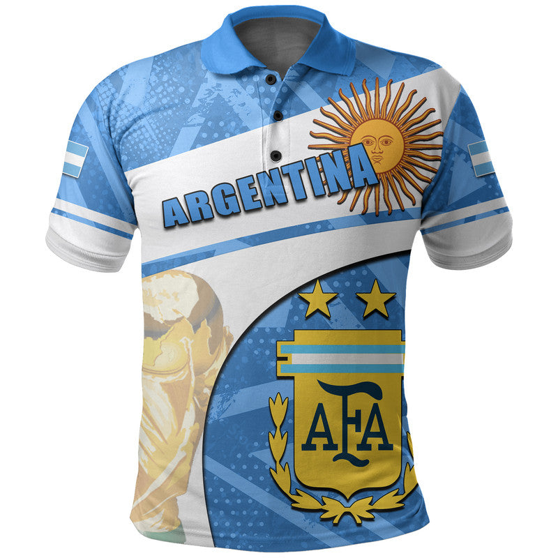 Custom Argentina Polo Shirt Football 2022 Basic Style LT6 - Wonder Print Shop