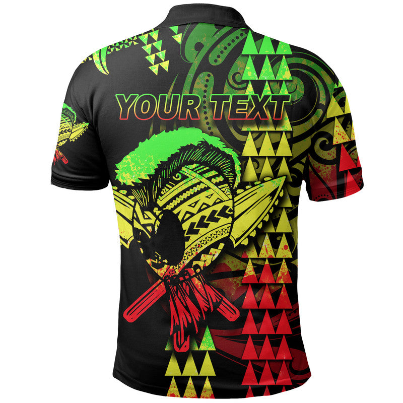 Custom Hawaii Polynesian Warrior Kakau Polo Shirt Reggage LT6 - Wonder Print Shop