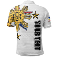 Custom Filipino Polo Shirt Tribal White Style LT6 - Wonder Print Shop