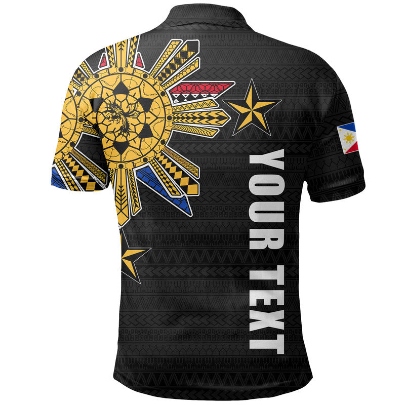 Custom Filipino Polo Shirt Tribal Black Style LT6 - Wonder Print Shop