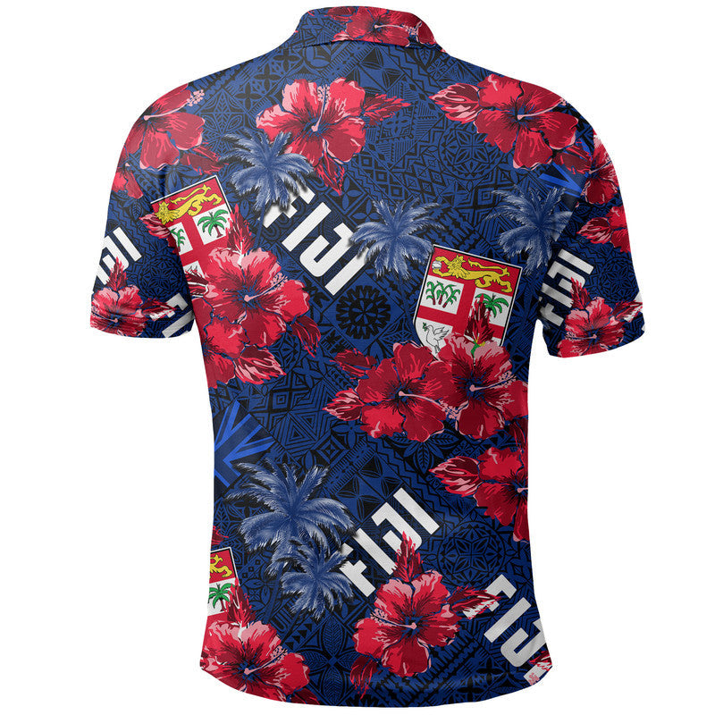 Hibiscus Fiji Polo Shirt Hawaii Style No.2 LT6 - Wonder Print Shop
