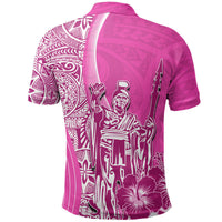 Hawaiian King Kamehameha Polo Shirt Vibe Pink Style LT6 - Wonder Print Shop