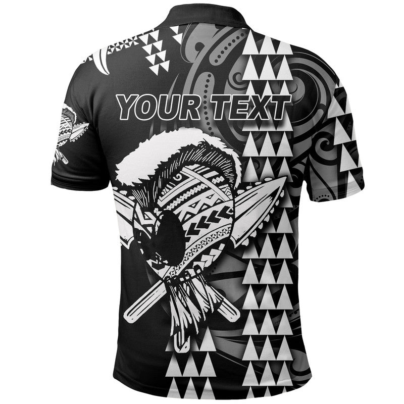Custom Hawaii Polynesian Warrior Kakau Polo Shirt White LT6 - Wonder Print Shop