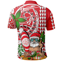 Hawaii Mele Kalikimaka Santa Claus Beach Polo Shirt LT6 - Wonder Print Shop